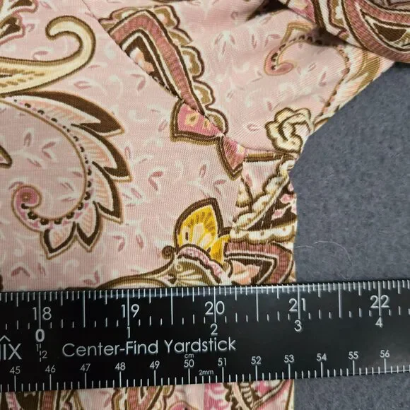 J. Jill Women L Luxe Supima A Line Floral 3/4 Sleeve Tunic Top Paisley Cottage - Picture 9 of 10